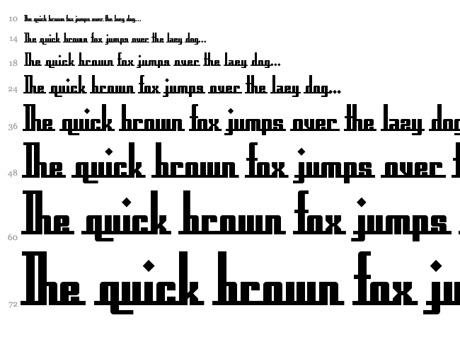SF Americana Dreams font waterfall